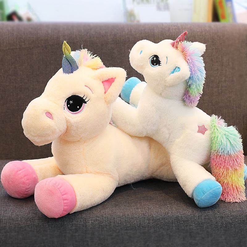 Giant Size 110cm Unicorn Plush Toy Soft Stuffed Rainbow Unicorn Doll Animal Horse Toy High Quality Gifts for Children Girls