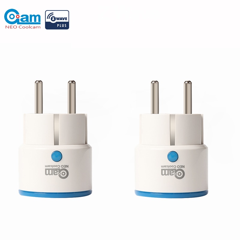NEO COOLCAM NAS-WR01ZE 2PCS/LOT Zwave Outlet Plugin Smart Power Plug EU Socket Smart Home Automation Alarm System home