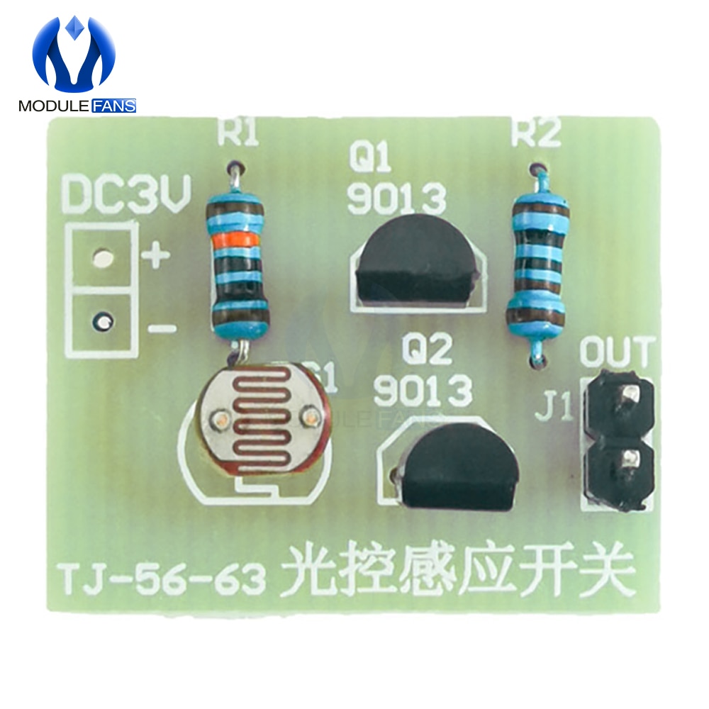 Light Control Sensor Board Module Switch Photosensitive Induction Switch Kits DIY Electronic Trainning Integrated Circuit Suite