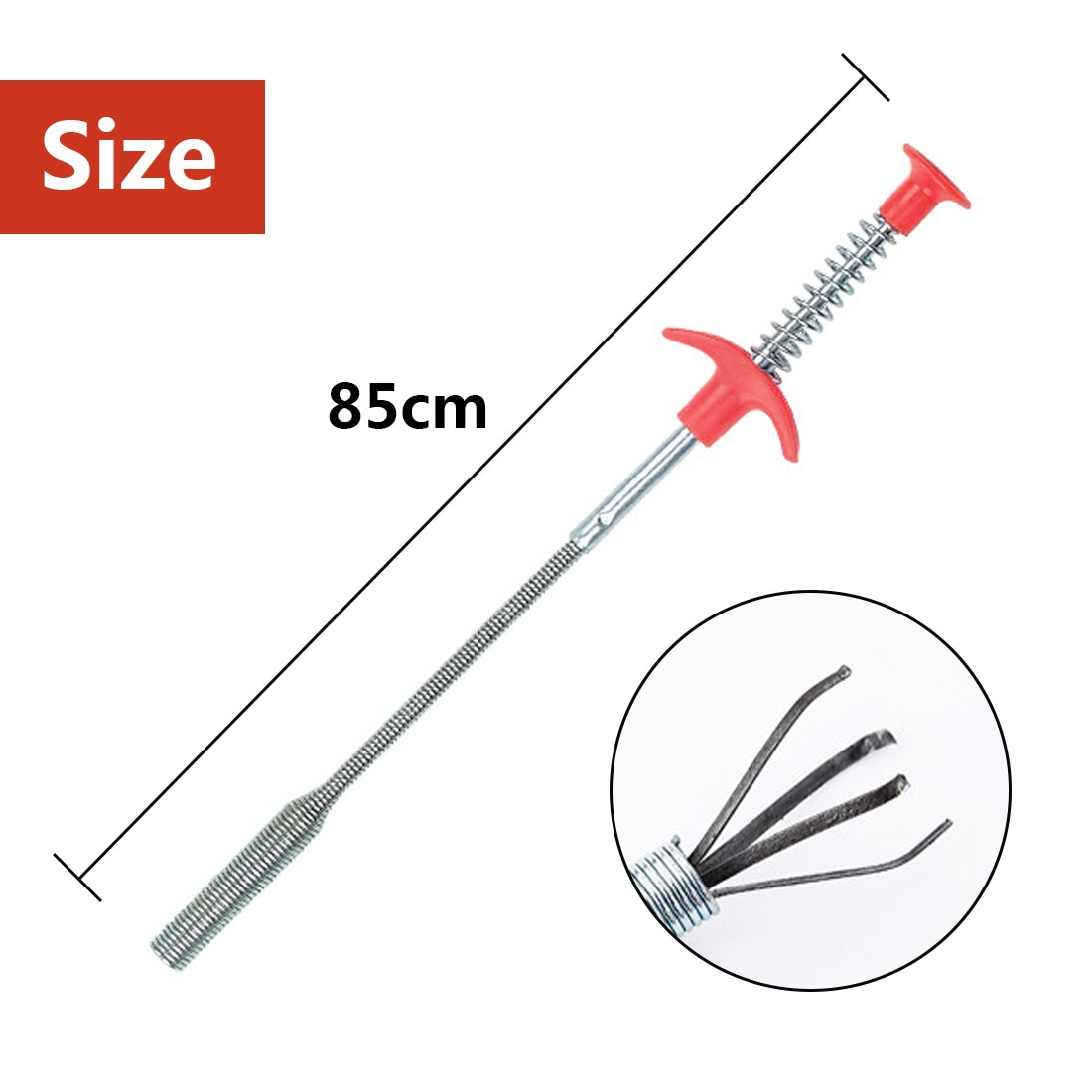 Spring Grip Narrow Bend Curve Grabber 85cm 4 Claws Long Reach Flexible Pick Up Tool For Picking Up Nuts And Bolts Hand Tool Sets