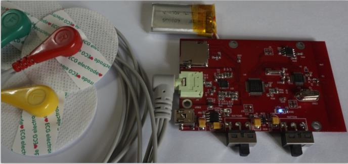 For Design of portable ECG monitoring module (Bluetooth, TF card, Li battery, ECG analysis software)