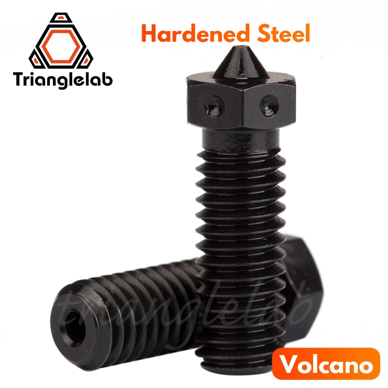 1PCS Hardened Steel Volcano Nozzles For High Temperature 3D Printing PEI PEEK OR Carbon Fiber Filament For E3D Volcano Hotend