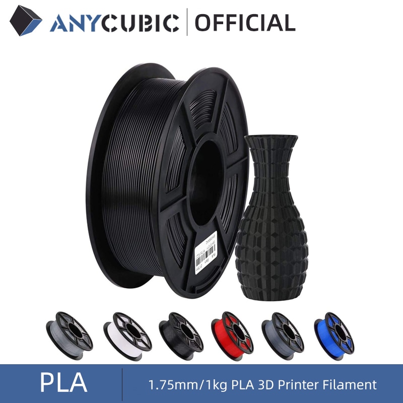 ANYCUBIC PLA Filament 1.75mm Plastic For 3D Printer 1kg/Roll 6 Colors Optional Rubber Consumables Material for Printing