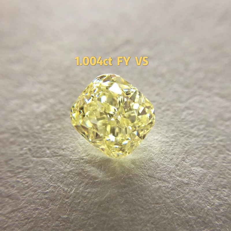 ANI Jewelry Yellow Diamond GIA Certified VS2 Fancy Yellow Color Diamond Oval/Princess/Cushion/Heart/Rectangle/Pear Cut Any Size