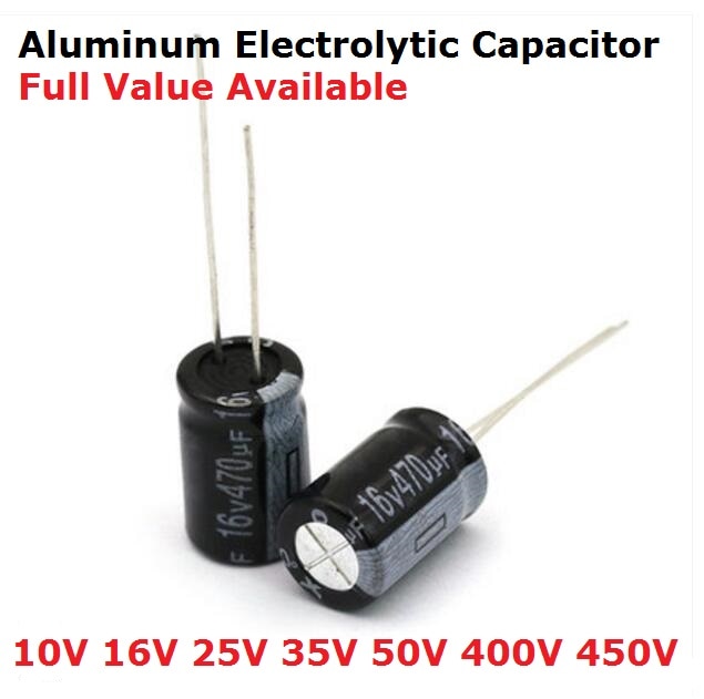 20PCS 35V 470uF 100UF 220UF 330UF 470UF 680UF 1000UF 47UF 1500UF 10UF 22UF aluminum electrolytic capacitor 4V 10V 16V 25V 35V