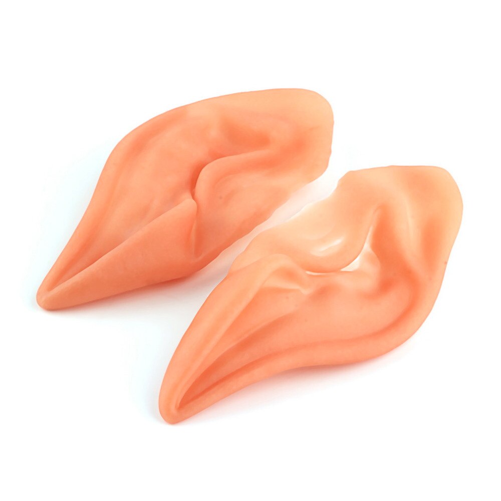Latex Fairy Pixie Elf Ears Cosplay Accessories LARP Halloween Party Latex Soft Pointed Prosthetic Tips Ear