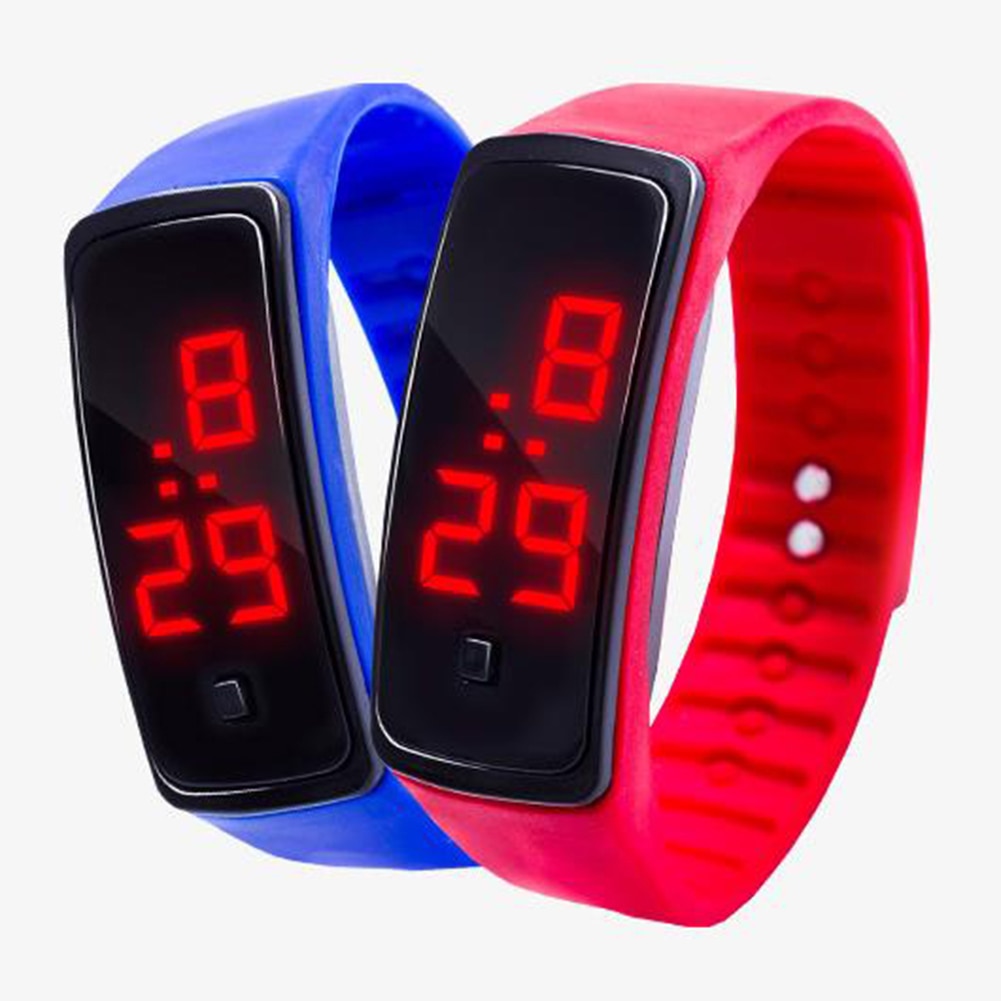 Boy Girl Kids Fashion spor saat Sports Waterproof Silicone Band LED Digital Electronics Wrist Watch Relogio Masculino Relojes