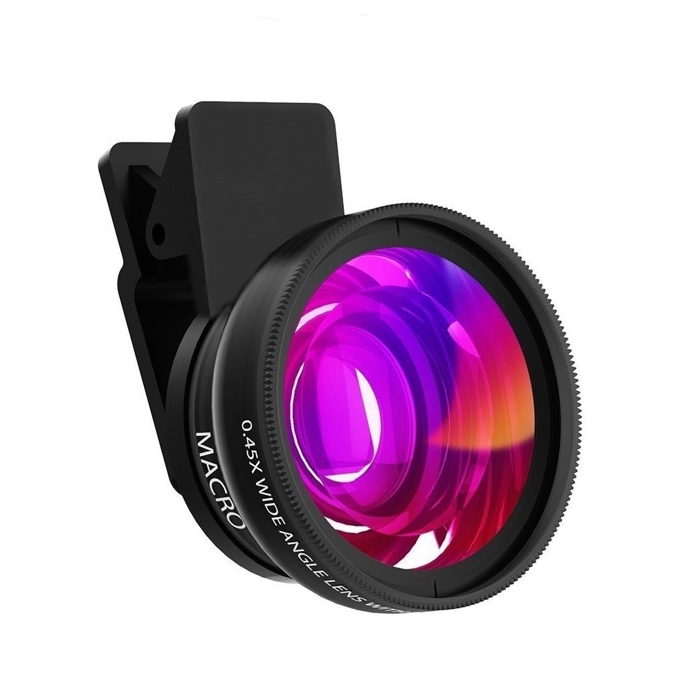 Tongdaytech Mobile Phone Lens 0.45x Super Wide Angle 12.5x Super Macro HD Camera Lens For iPhone 8 7 6 XS Huawei Xiaomi Samsung