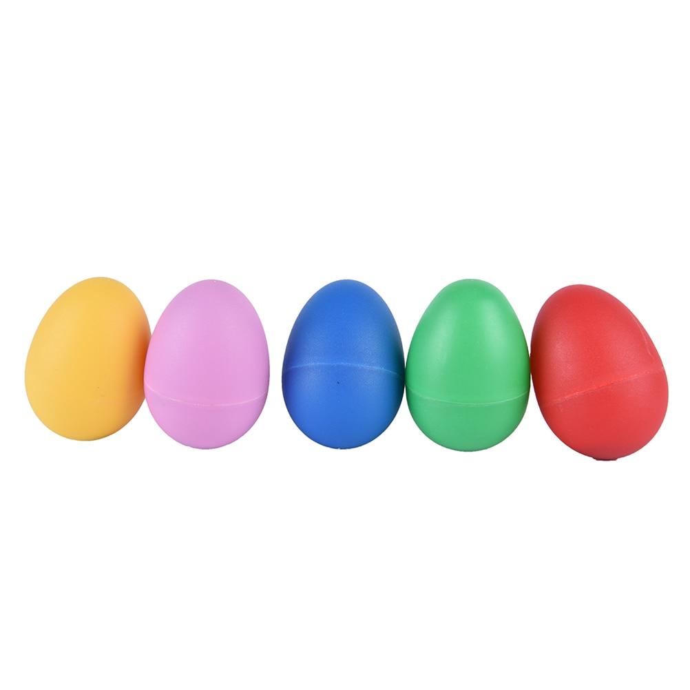 1pcs Pure Color Plastic Colourful Sound Egg Shaker Musical Instruments Maraca Rattles Shaker