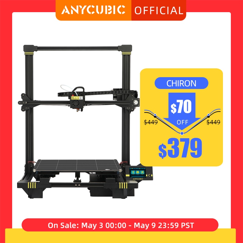 ANYCUBIC Chiron 3D Printer DIY TFT Auto-leveling impresora 3D Printers Extruder Dual Z axis Impressora 3D Printing Kit Drucker