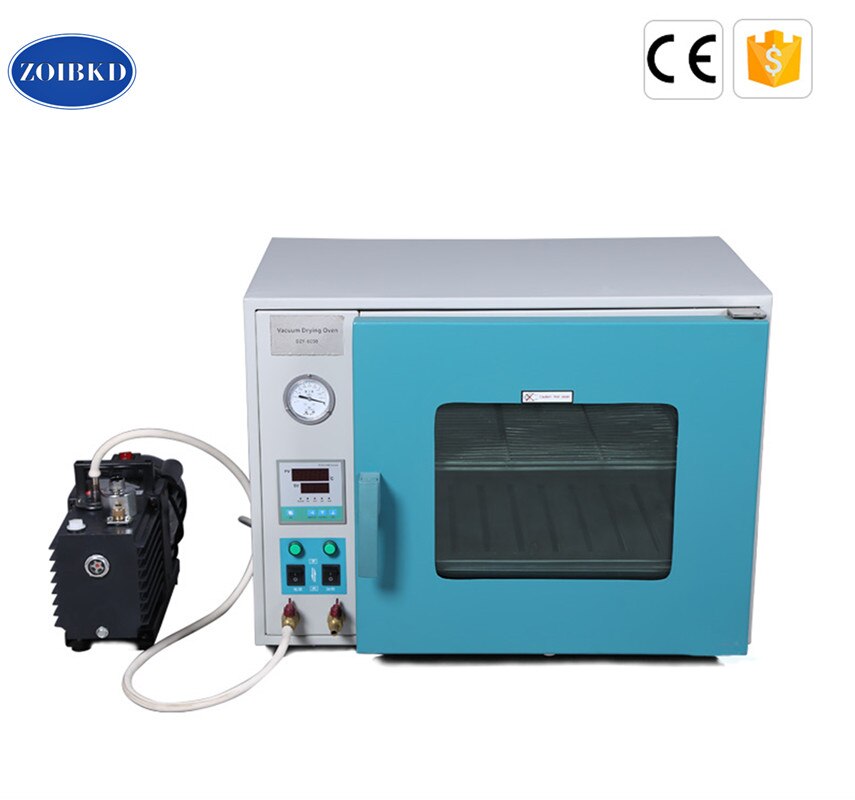ZOIBKD DZF-6010 Stainless Steel Small Industrial Lab Drying Oven 0.28Cu Ft 8L Digital Degassing Drying OvenMini 2XZ-B portable