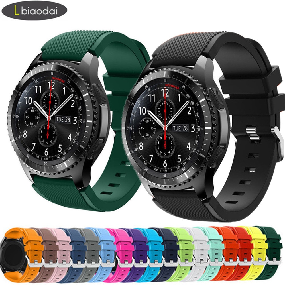 20mm/22mm watch strap for Samsung Galaxy watch 3 45mm/42mm/Active-2 Gear S3 Frontier silicon bracelet Huawei GT/2/2e strap 46 mm