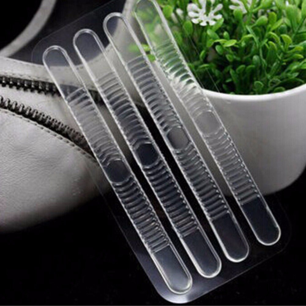 4pcs/Pack Clear Fashion Silicone Gel Heel Cushion protector Shoe Insert Pad Insole