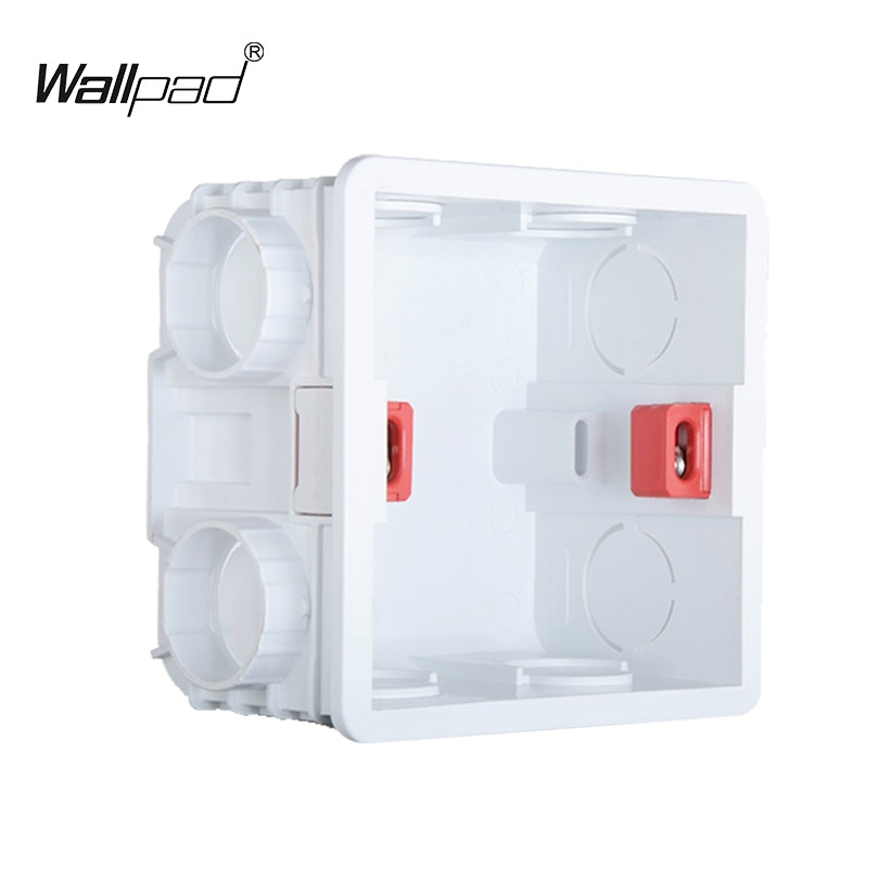 Wallpad 3x3 Single Wall Plate Mounting Box For UK EU Switch Socket, Universal Junction Box for Touch Switch WiFi Switch