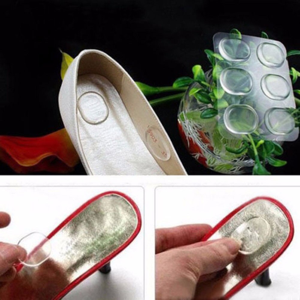 Transparent jelly silicone round stickers any stickers Shoe Insole Inserts Pad High heel massage anti-slip Cushion Grips Liner