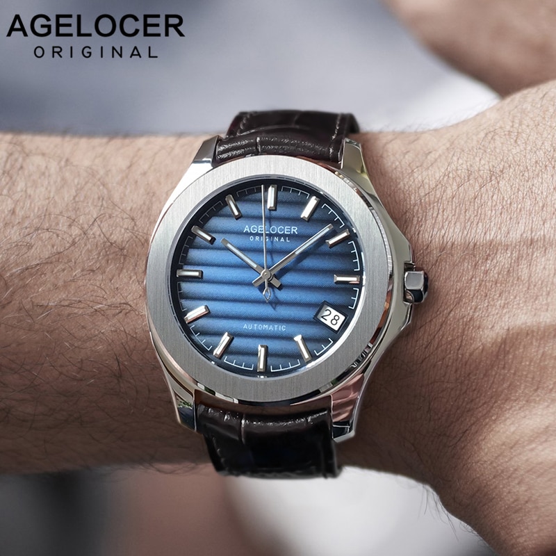 AGELOCER Men Watch Top Brand Luxury Mechanical Watch Male Waterproof Power Reserve 80 Hours Automatic Wrist Watch Blue Clock