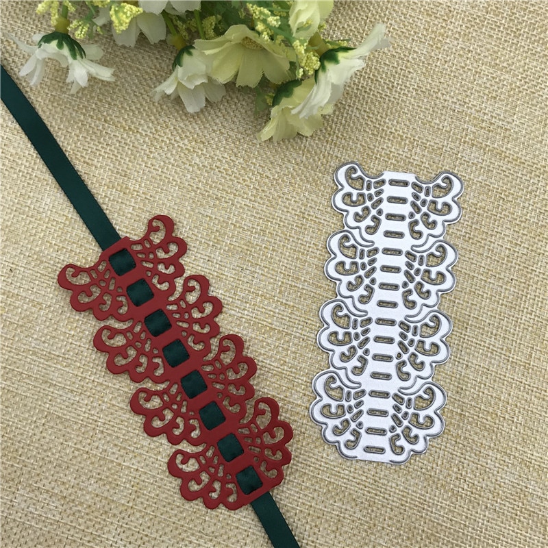 Lace Flower Edge Border Metal Cutting Dies Stencils For Card Making Decorative Embossing Suit Paper Cards Stamp DIY