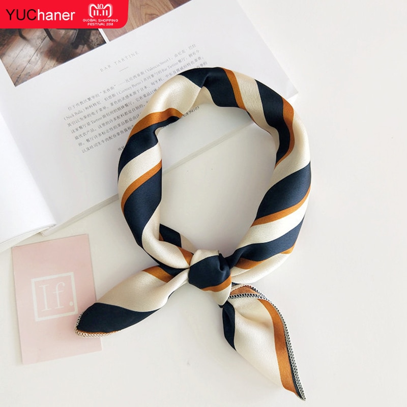 Hair Scarf Tie Animal Print Luxury Satin Small/Square/silk/Neck/Ring/Scarf Winter Head Scarf For Wome Neckerchief Fashion 2020