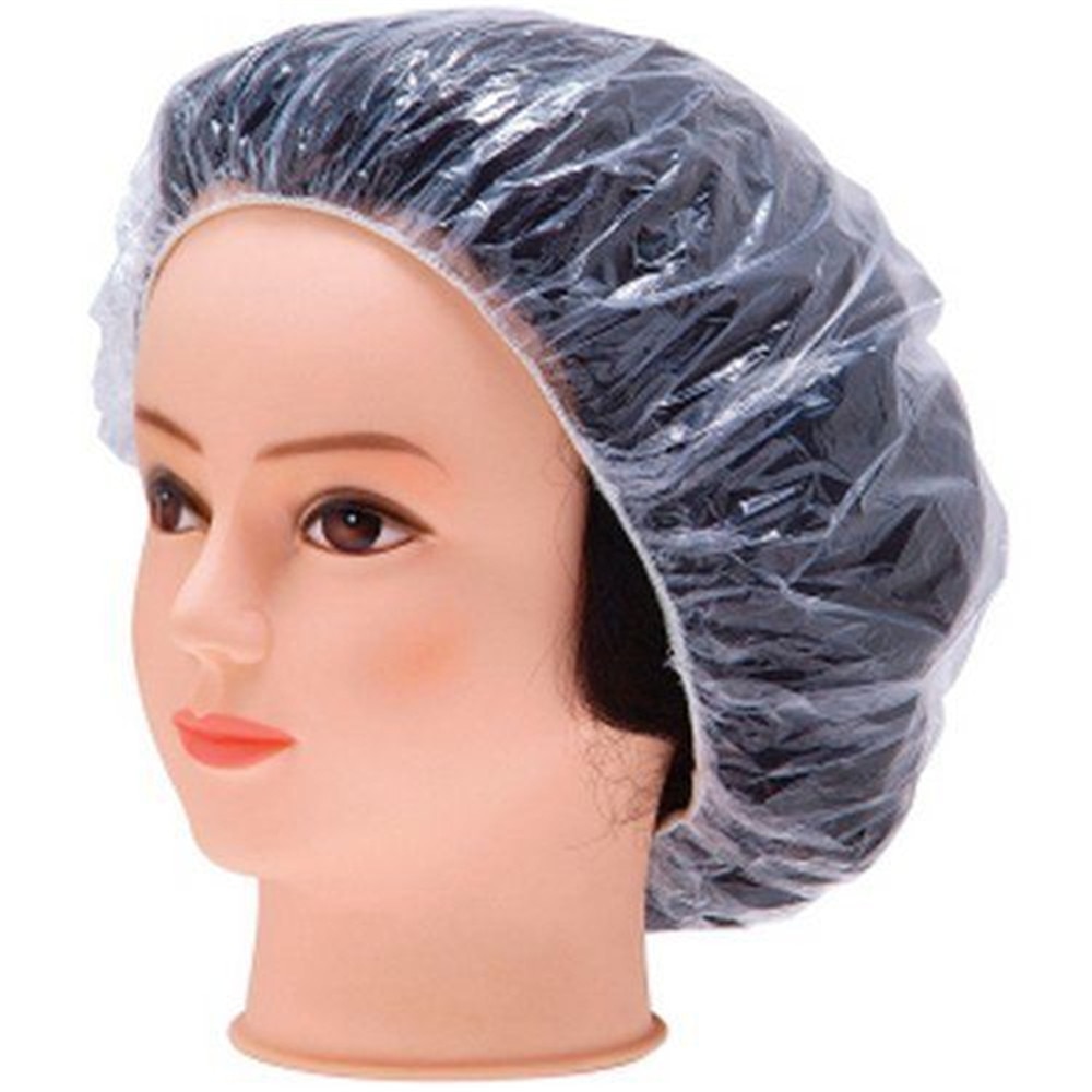 NEW Household 10pcs Hair Salon Disposable Clear Spa Hair Salon Home Shower Bathing Elastic Disposable Cap Travel Accessories