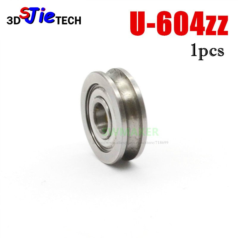 SWMAKER 4*13*4mm 3D printer U604zz bearing extruder guide wheel U groove guide pulley bearing for CR-10 MK8 extruder