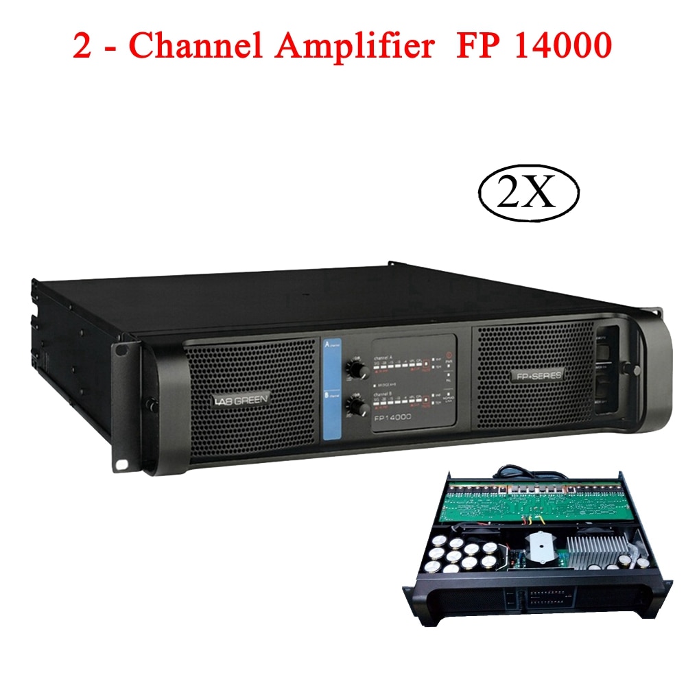 FP 14000 Power Amplifier 2x2350w/8ohm RMS Output Speaker Subwoofer Line Array 2 Channel High Power Amplifier For Disco DJ Party