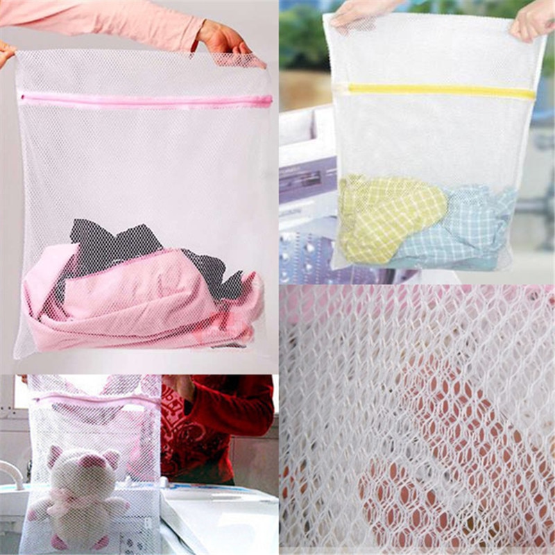Lingerie Washing Home Use Mesh Clothing Underwear Organizer Washing Bag Mesh Net Bra Wash Bag Zipper Laundry Bag