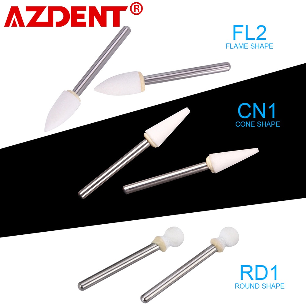 12Pcs/Box Dental Flame White Stone Polishing FG Burs FL2 Abrasion Point Bur Fit High Speed Handpiece 1.6mm Dentist Tools