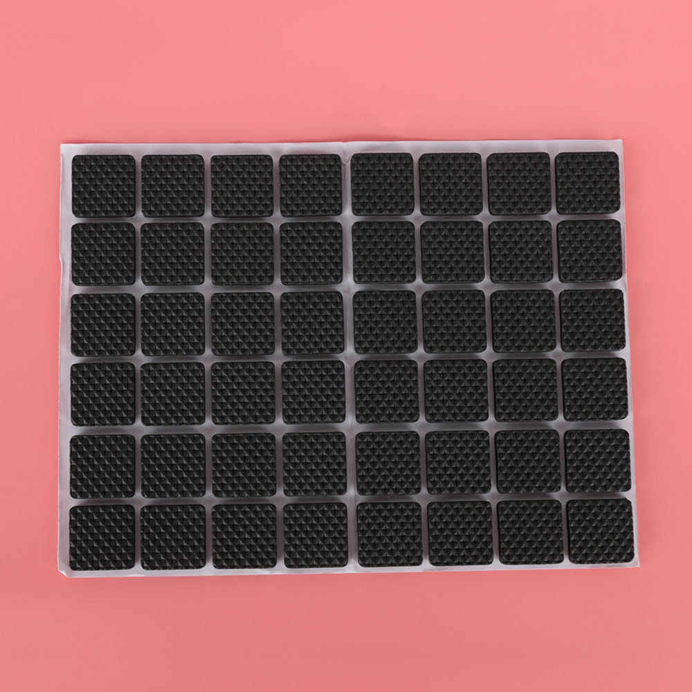 48 Pcs Non-slip Self Adhesive Furniture Rubber Table Chair Feet Pads Round Square Sofa Chair Leg Sticky Pad Floor Protectors Mat