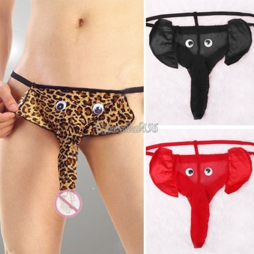 New Men's Sexy Lingerie Elephant G-string Underwear U convex design Smooth Long Bulge Pouch Shorts Briefs clothes