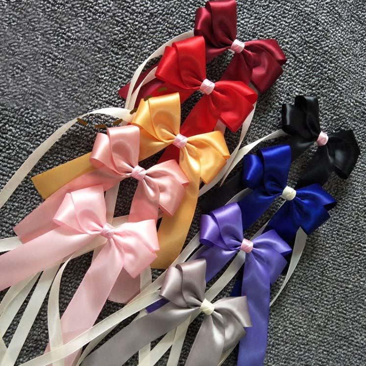 56 COLORS Handmade Wine red Blush blue Gray Gold Bouquet Ribbon Bridal Wrist Corsage Hand Bow for Wedding Bride Wrist Flowers