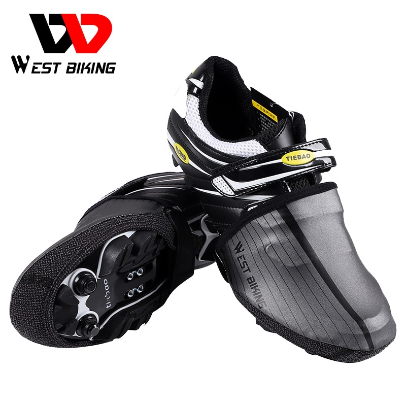 WEST BIKING Bicycle Overshoes Waterproof MTB Bike Shoes Cover Cycling Half Foot Reflective Rain Windproof Bike Shoes Covers