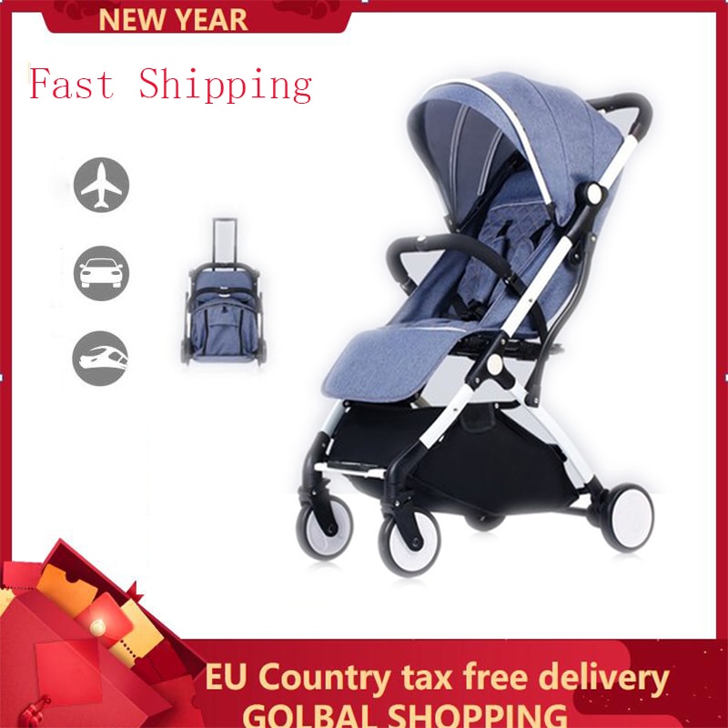 Baby Stroller Kight Weight Travel System Kinderwagen For Newborn Can Sit and Lie Can On The Plane Gold B B car Girl Boy Pram