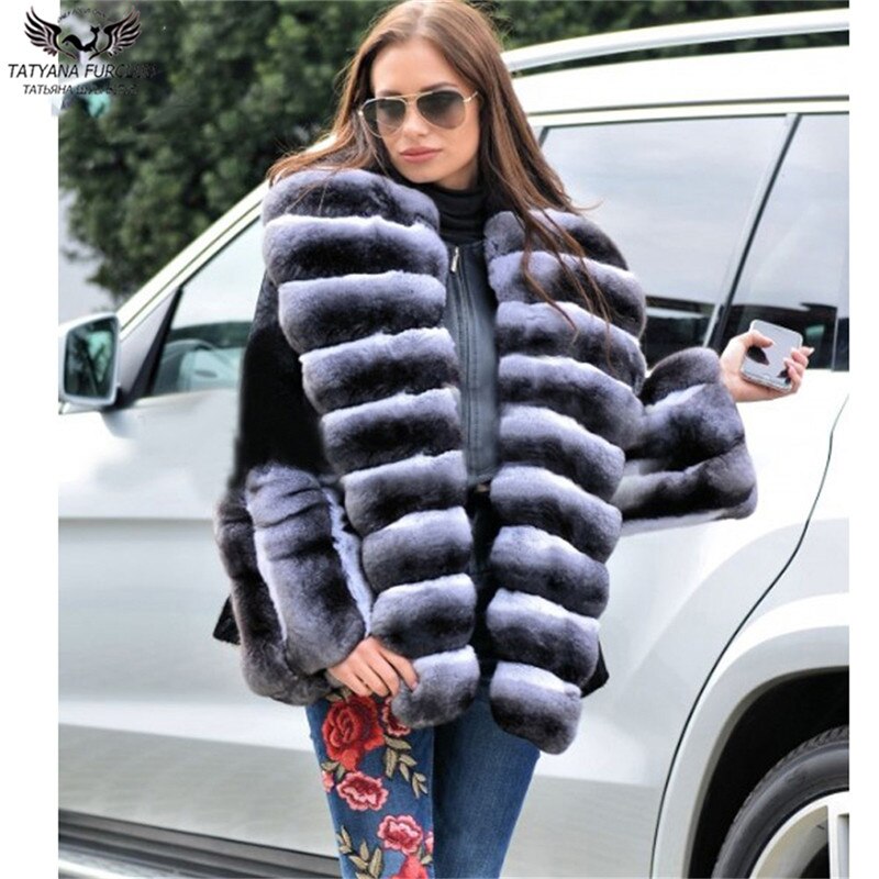 Tatyana Furclub 2020 New Arrival Women Real Fur Coat Winter Fur Jackets Black Warm Tops Casual Harajuku Gothic Coats Plus Size