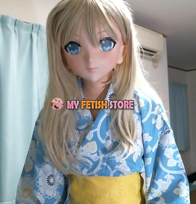 (KIG162)Female/Girl Half Head Kigurumi BJD Eyes Crossdress Cosplay Japanese Anime Role Lolita Mask Crossdresser Doll