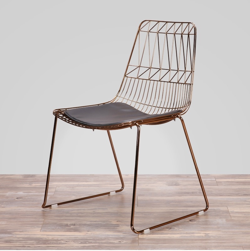 100x Chairs PACK, 85cm High Welded Steel Wire Chair / 45cm Seat High / Strength Durability and lightweight elegant