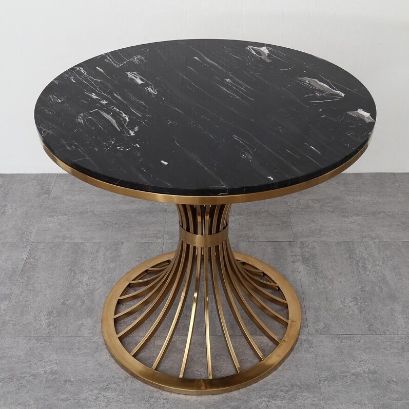 30x PACK, 80cm(31") Round Marble Coffee Table / 70cm High Tea Table with Metal Stand / Marble 22kg Steel Frame 15kg