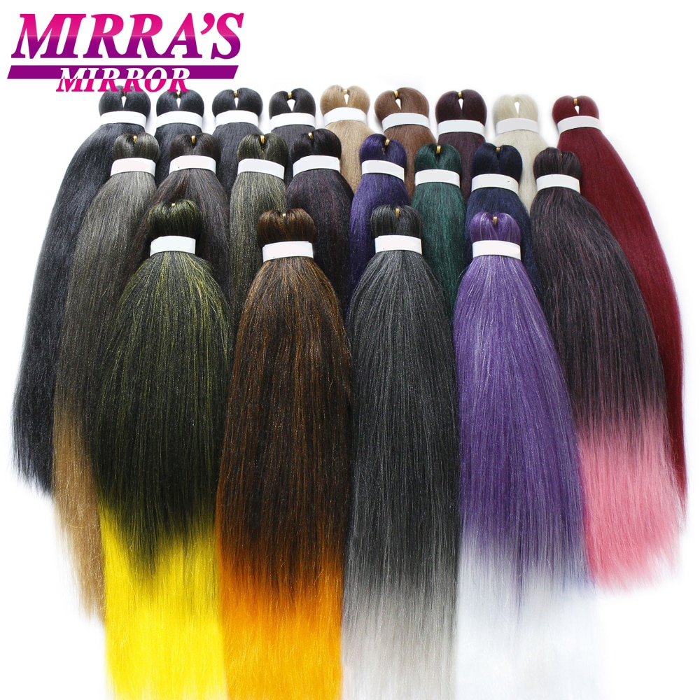 Mirra's Mirror Hair Extension Pre Stretched Braiding Hair Synthetic Jumbo Braid Hair Extensions Easy to Braiding Twist Hair