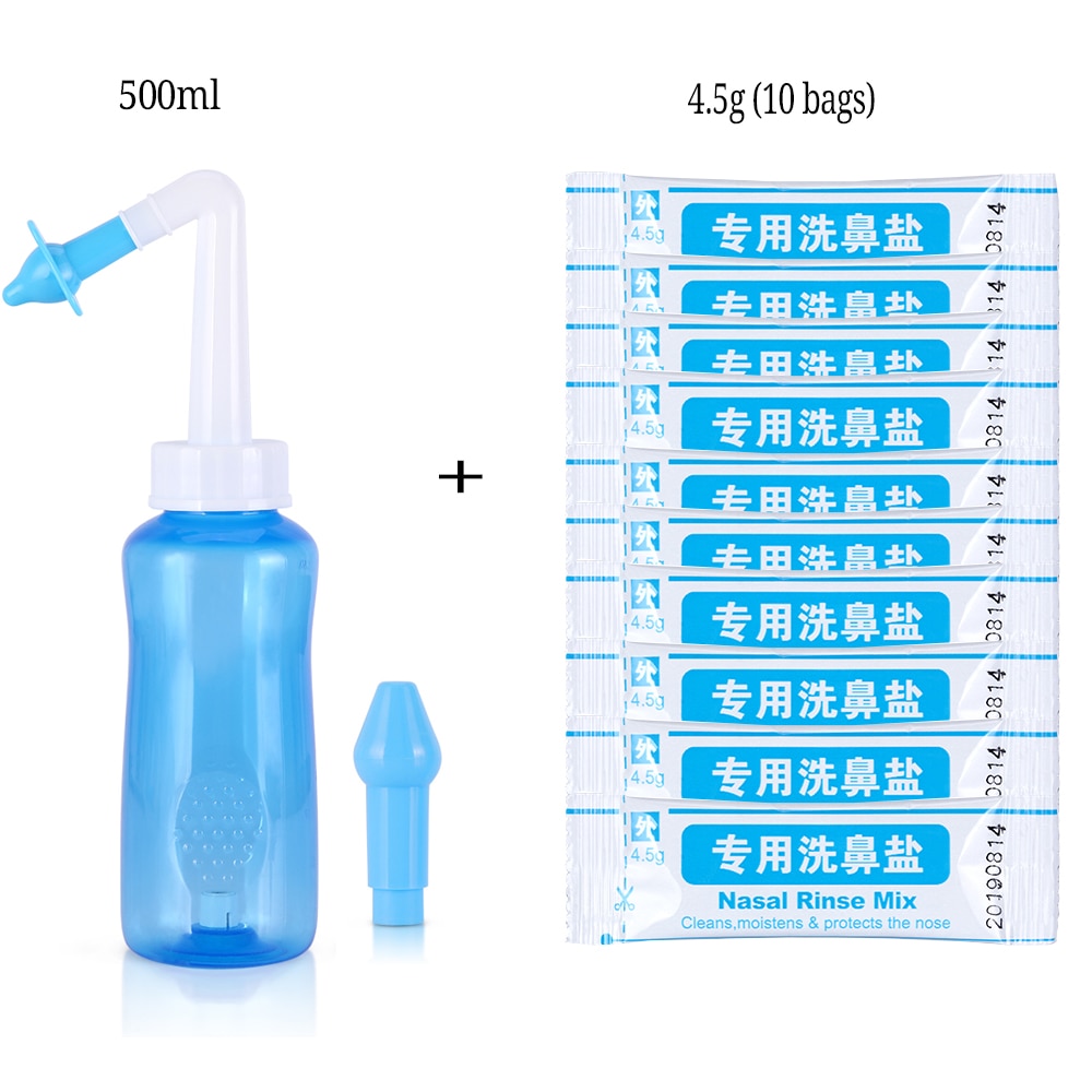 500ML Neti Pot Nasal Wash Cleaner Nose Protector Moistens Nasal Irrigator Nozzle Cleaning Avoid Allergy Rhinitis Sinus Rinse