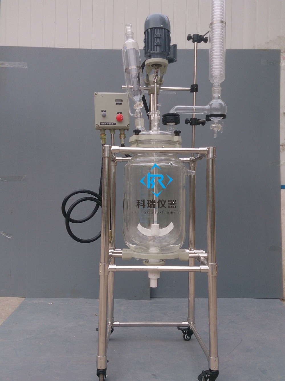 20L with Ex-proof Cap Style Jacketed Glass Reactor /double layer glass reactor