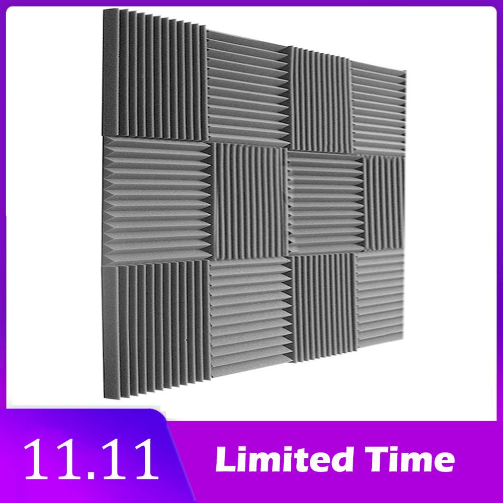 6 Pack 30x30x2.5cm Soundproofing Foam Acoustic Foam Sound Treatment Acoustic Panels Studio Foam Wedges Tiles For KTV rooms, wall