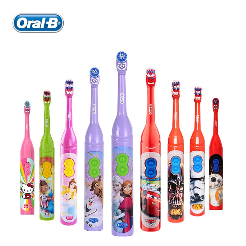 OralB Electric Toothbrush for Children Gum Care Rotation Vitality Cartoon Oral Health Soft Tooth Brush for Kids Battery Powered