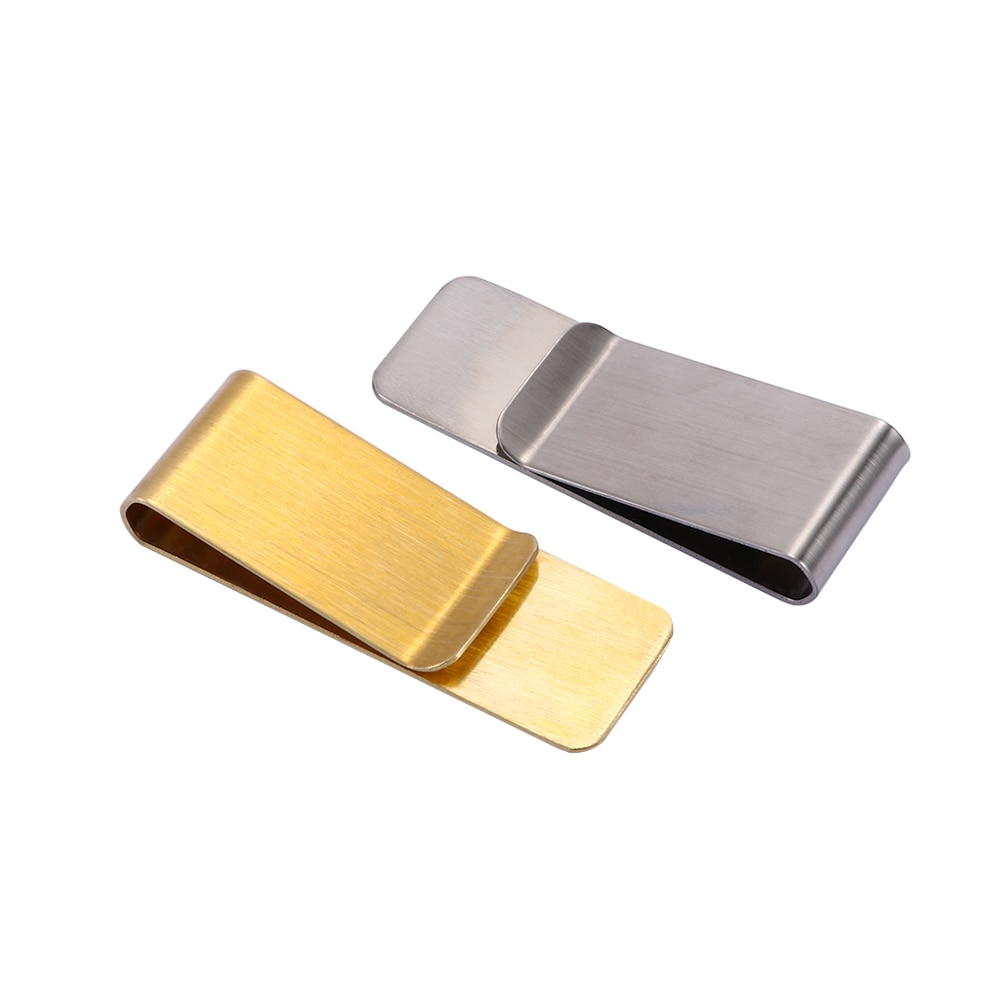 1PC High Quality Stainless Steel Metal Money Clip Fashion Simple Silver Dollar Cash Clamp Holder Wallet for Men Women