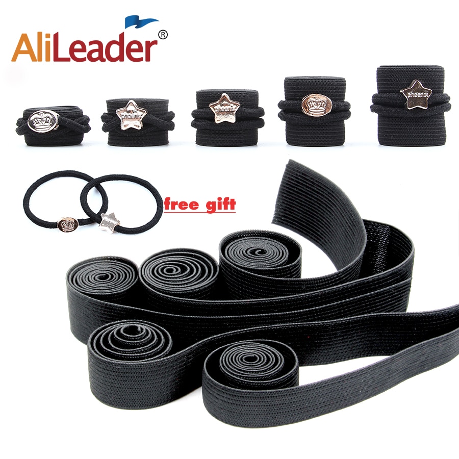 Alileader 1Pcs/Lot 1.5/2.0/2.5/3.0/3.5Cm Wig Elastic Band Black Color For Making Wigs And Lace Frontal Closure Wig Accessories