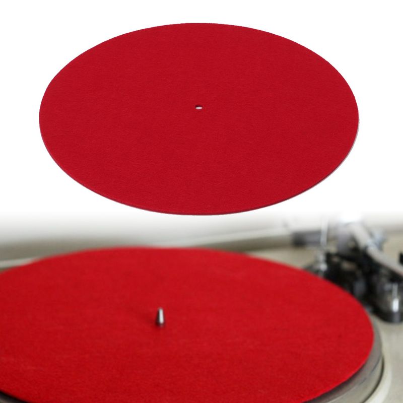 Turntable Mat Slipmat Audiophile 3mm Felt Platter Vinyl Record Players Anti-Vibration Durable Anti-Static Jan-12