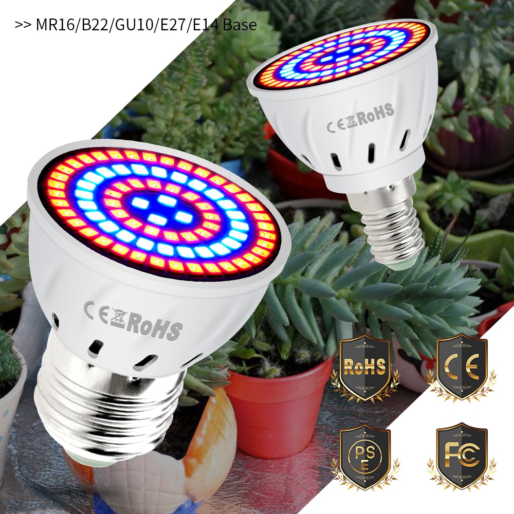 CanLing GU10 LED 220V Plant Light E14 Grow Bulb E27 Fitolampy MR16 Phyto Lamp Led 3W Full Spectrum Indoor Hydroponics Grow Tent