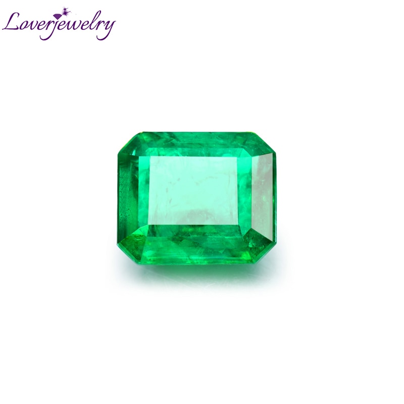 LOVERJEWELRY Natural Emerald Loose Gemstone For DIY Rings Pendants NGSTC Certificate Zambia Green Stone Fine Jewelry