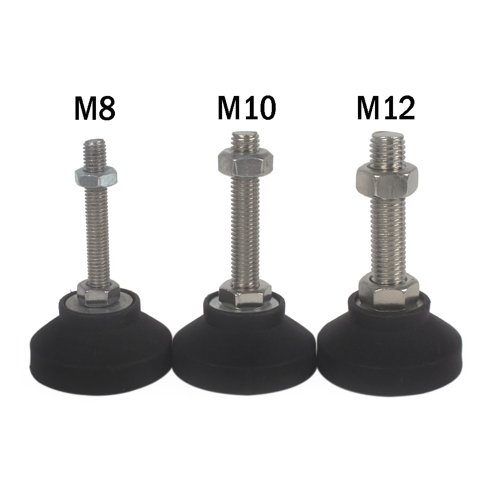 4/6/10pcs Adjustable Lathe Leg Thread Type Adjustable Levelling Feet Swivel Base Articulating Leveling legs Furniture Glide Pad