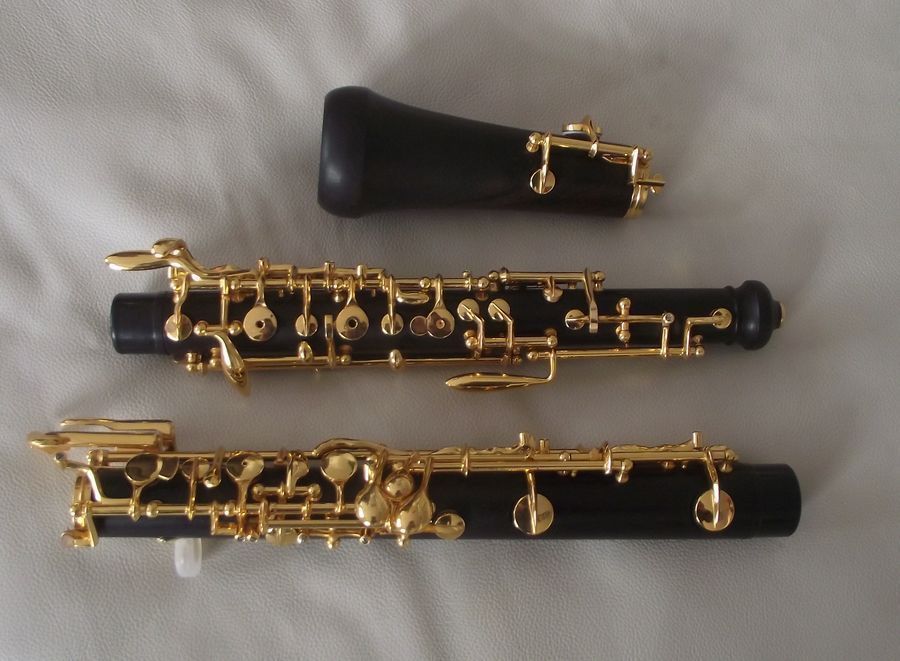 Excellent ebony concert semiautomatic oboe,gold-plating C key
