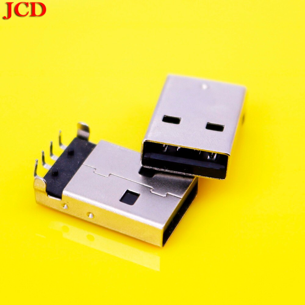 JCD USB 2.0 A Type Male Plug Socket Micro USB 2.0 Connector DIY USB 2.0 Jack 90 Degree 4 PIN SMT USB 2.0 Jack Charging Socket