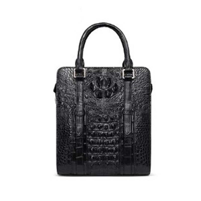 gete new New Thai crocodile leather men's bag handbag leather stand-up fashion business men briefcase men's shoulder bag